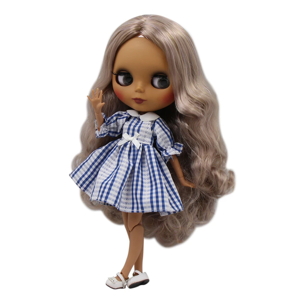 ICY factory blyth doll dark skin joint body new matte face Purple mixed golden curls hair DIY sd gift toy
ICY factory blyth doll dark skin joint body new matte face Purple mixed golden curls hair DIY sd gift toy