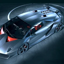 Fabric-Poster Wall-Art Lamborghini Home-Decoration Silver Custom-Print Car for PMD613