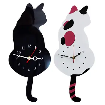 Hall Creative Cute White/Black Wagging Tail Cat Wall Clock for Kids Bedroom Wall Decorative Wall Clocks Wagging Tail
Hall Creative Cute White/Black Wagging Tail Cat Wall Clock for Kids Bedroom Wall Decorative Wall Clocks Wagging Tail