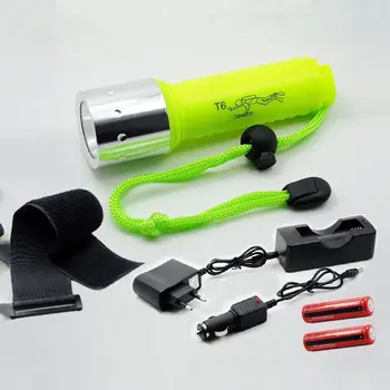 XM-L T6 2000 Lumen High Power Waterproof Underwater diving Torch LED Flashlight + 2 * 18650 Rechargeable Battery + Car Charger
XM-L T6 2000 Lumen High Power Waterproof Underwater diving Torch LED Flashlight + 2 * 18650 Rechargeable Battery + Car Charger