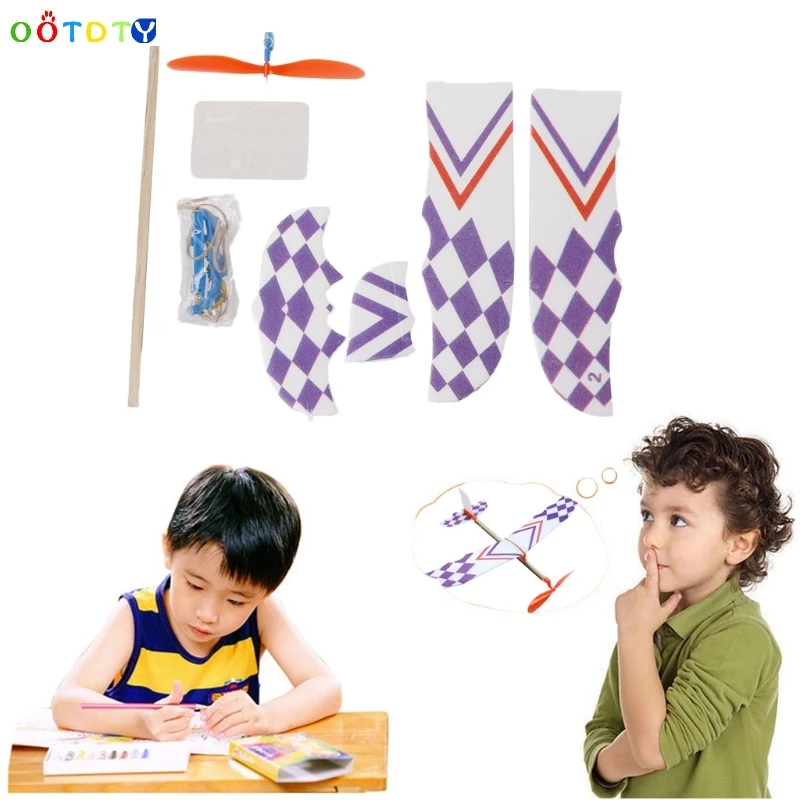 Outdoor Rubber Band Powered Glider Flying Plane Airplane DIY Assembly Toy Kid Gift
Outdoor Rubber Band Powered Glider Flying Plane Airplane DIY Assembly Toy Kid Gift
