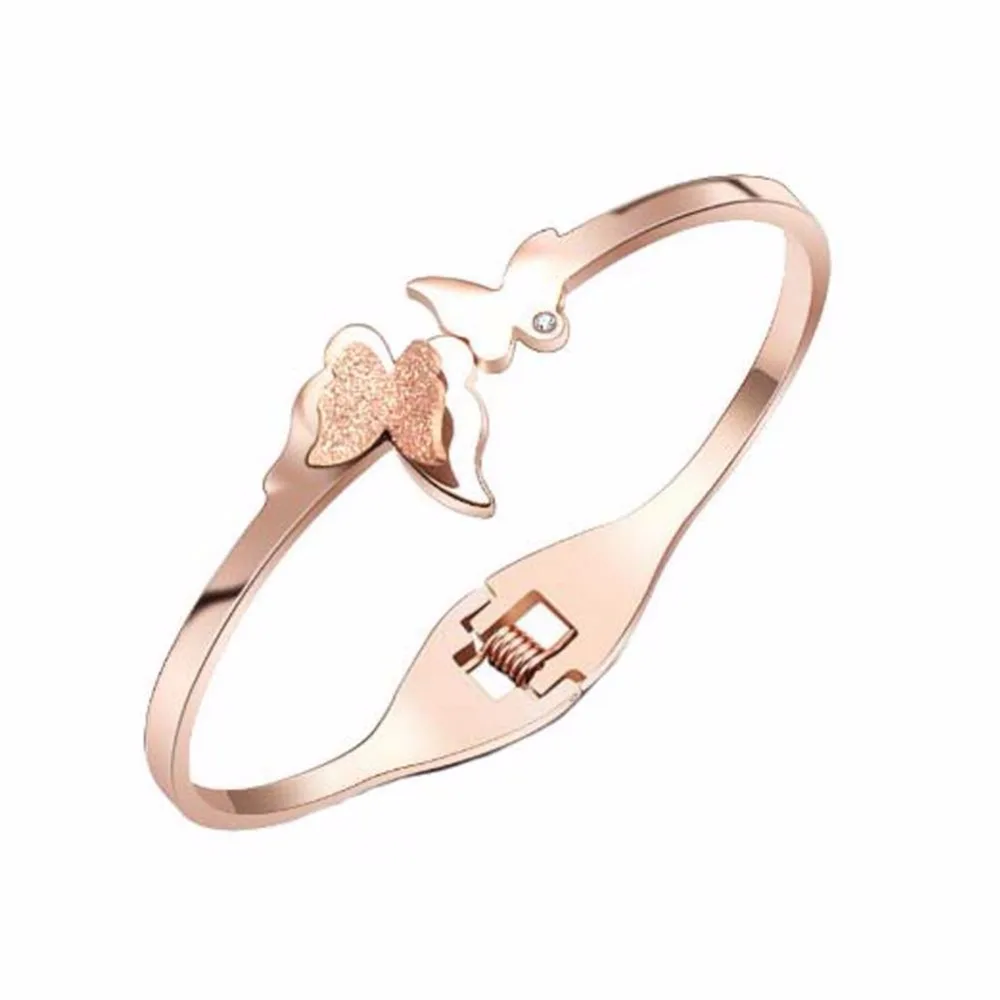 Love Black Heart Butterfly Bangle 2017 Fashion Brand Rose Gold Color Stainless Steel Bracelet Woman Patry Gift
Love Black Heart Butterfly Bangle 2017 Fashion Brand Rose Gold Color Stainless Steel Bracelet Woman Patry Gift