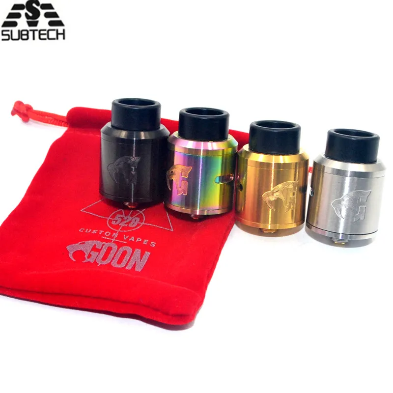 New arrive 1:1 Goon V1.5 RDA 24mm Diameter For 510 Thread Atomizers Vape Mods Rebuildable Dripping Atomizer E-cigarette
New arrive 1:1 Goon V1.5 RDA 24mm Diameter For 510 Thread Atomizers Vape Mods Rebuildable Dripping Atomizer E-cigarette