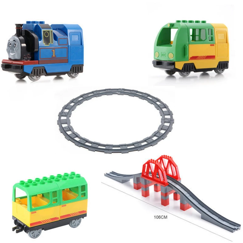 Big Size Diy LegoINGlys Train Building Blocks Railway Track Accessory Viaduct Bridge Parts Kids Duploed Toys Bricks
Big Size Diy LegoINGlys Train Building Blocks Railway Track Accessory Viaduct Bridge Parts Kids Duploed Toys Bricks