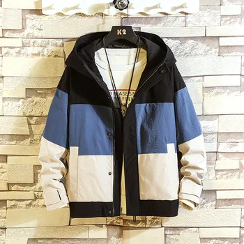Autumn Male Jakcets Hit Color Spliced Hooded Men's Jakcets Large Sizes Jakcets Coat Men's Clothing
Autumn Male Jakcets Hit Color Spliced Hooded Men's Jakcets Large Sizes Jakcets Coat Men's Clothing