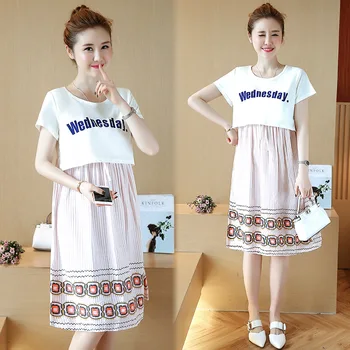 Pregnancy clothes dress Pregnant women wear out nursing gown cotton fashion short sleeves womens clothing dresses
Pregnancy clothes dress Pregnant women wear out nursing gown cotton fashion short sleeves womens clothing dresses