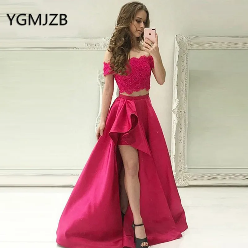 Red White Satin Evening Dresses With Slit 2019 A-Line Off Shoulder Satin Two Pieces Long Prom Gown Women Formal Prom Party Dress
Red White Satin Evening Dresses With Slit 2019 A-Line Off Shoulder Satin Two Pieces Long Prom Gown Women Formal Prom Party Dress