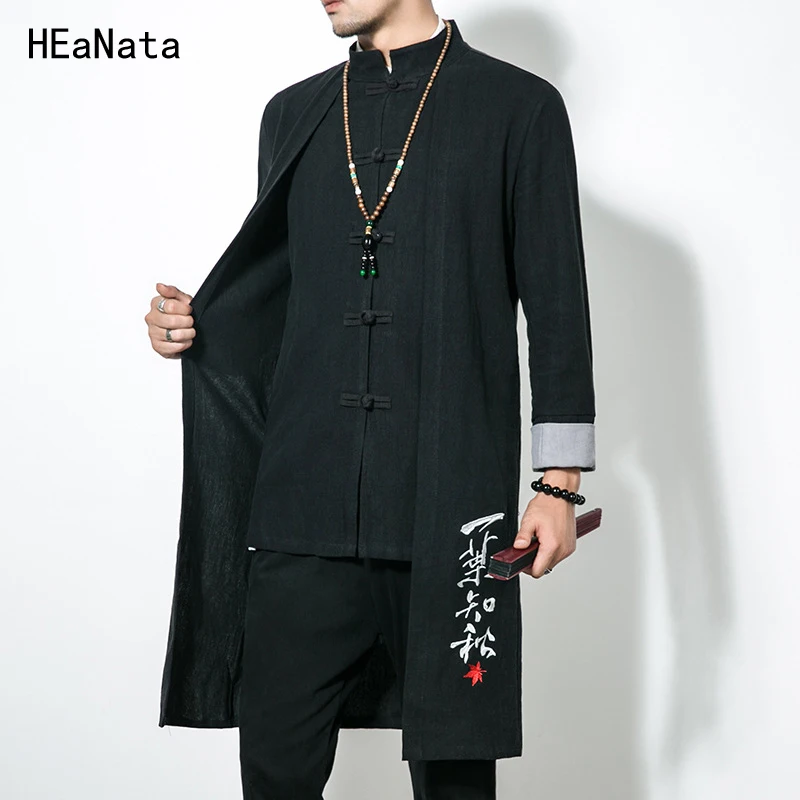 Long Length Jacket Men Trench 2019 Chinese Style Retro Cotton Linen Fabric Male Embroidery Jacket Coat Windbreaker Size Plus 5XL
Long Length Jacket Men Trench 2019 Chinese Style Retro Cotton Linen Fabric Male Embroidery Jacket Coat Windbreaker Size Plus 5XL