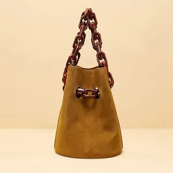 Bag Female 2018 Autumn and Winter New European and American Matte Bucket Bag Acrylic Chain Shoulder Cross Body Bag
Bag Female 2018 Autumn and Winter New European and American Matte Bucket Bag Acrylic Chain Shoulder Cross Body Bag