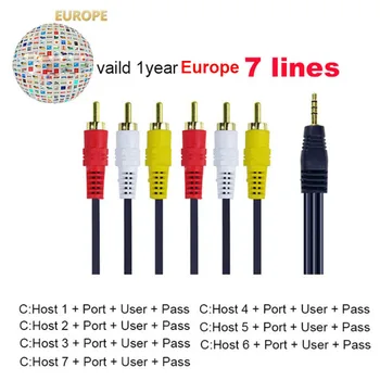 Vaild 1 Years Europe Clines 7 Lines C-lines HD AV Cable for Satellite Receive DVB-S2 V7 HD V8 Super F10S V8 Golden V8 Finde
Vaild 1 Years Europe Clines 7 Lines C-lines HD AV Cable for Satellite Receive DVB-S2 V7 HD V8 Super F10S V8 Golden V8 Finde