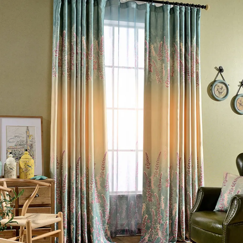 Lavender Printed Semi-shade Curtains For Living Room Gradient European And American Style Floral Screens Tulle Sheer Curtain
Lavender Printed Semi-shade Curtains For Living Room Gradient European And American Style Floral Screens Tulle Sheer Curtain