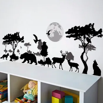 % 3D Cartoon animal deer bird wolf forest zoo tree flowers wall stickers home decor for bedroom living room kids room Art poster
% 3D Cartoon animal deer bird wolf forest zoo tree flowers wall stickers home decor for bedroom living room kids room Art poster