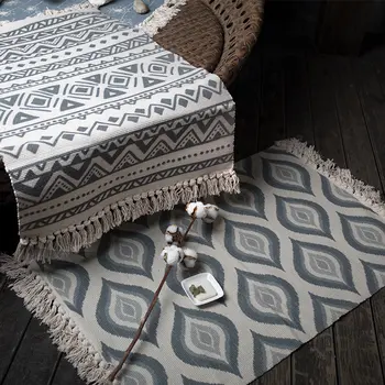European Style Striped Lattice Geometric Pattern Rectangular Woven Cotton Carpet Durable Non-Slip Area Rug Living Room Bedroom
European Style Striped Lattice Geometric Pattern Rectangular Woven Cotton Carpet Durable Non-Slip Area Rug Living Room Bedroom