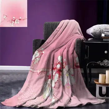 Peach Blanket Japanese Inspired Cherry Blossom Branch Sakura Flowers in Soft Colored Spring Time Warm Blankets for Beds
Peach Blanket Japanese Inspired Cherry Blossom Branch Sakura Flowers in Soft Colored Spring Time Warm Blankets for Beds