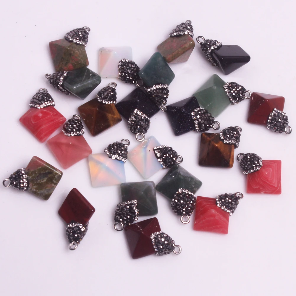12pcs/lot Roses Quartz Natural Stone Rhinestone Pyramids Treat Pendulum Charms Hexagram Healing Pendants for Jewelry Making Free
12pcs/lot Roses Quartz Natural Stone Rhinestone Pyramids Treat Pendulum Charms Hexagram Healing Pendants for Jewelry Making Free
