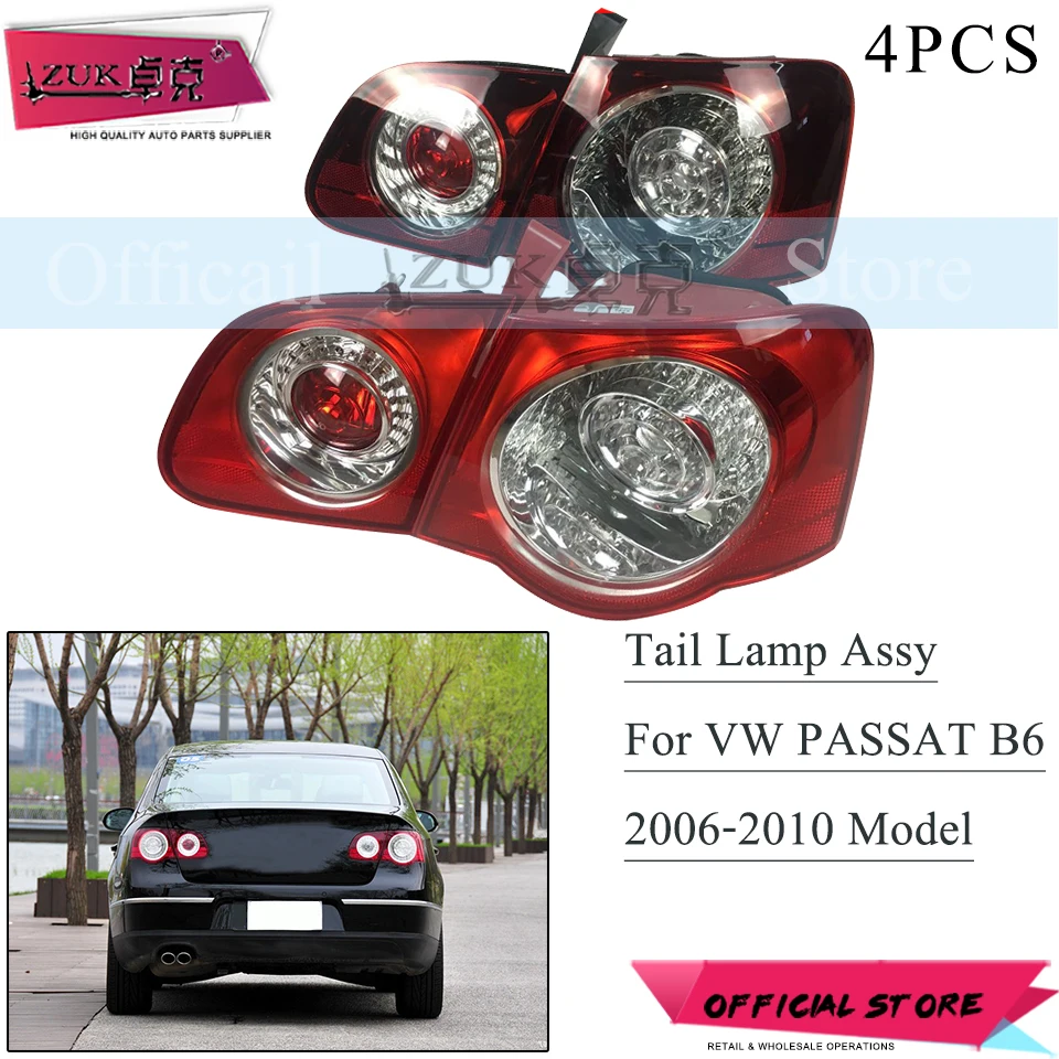 ZUK 4PCS/SET Outer Inner Tail Light Tailight Rear Brake Light Stop Light For PASSAT B6 2006 2007 2008 2009 2010 Deep Light Red
ZUK 4PCS/SET Outer Inner Tail Light Tailight Rear Brake Light Stop Light For PASSAT B6 2006 2007 2008 2009 2010 Deep Light Red