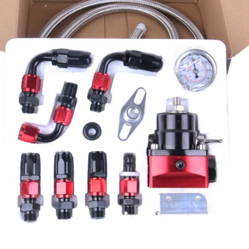 Universal Fuel Pressure Regulator+Gauge+AN6 Fuel Line Hose+Fittings Kit Aluminum
Universal Fuel Pressure Regulator+Gauge+AN6 Fuel Line Hose+Fittings Kit Aluminum