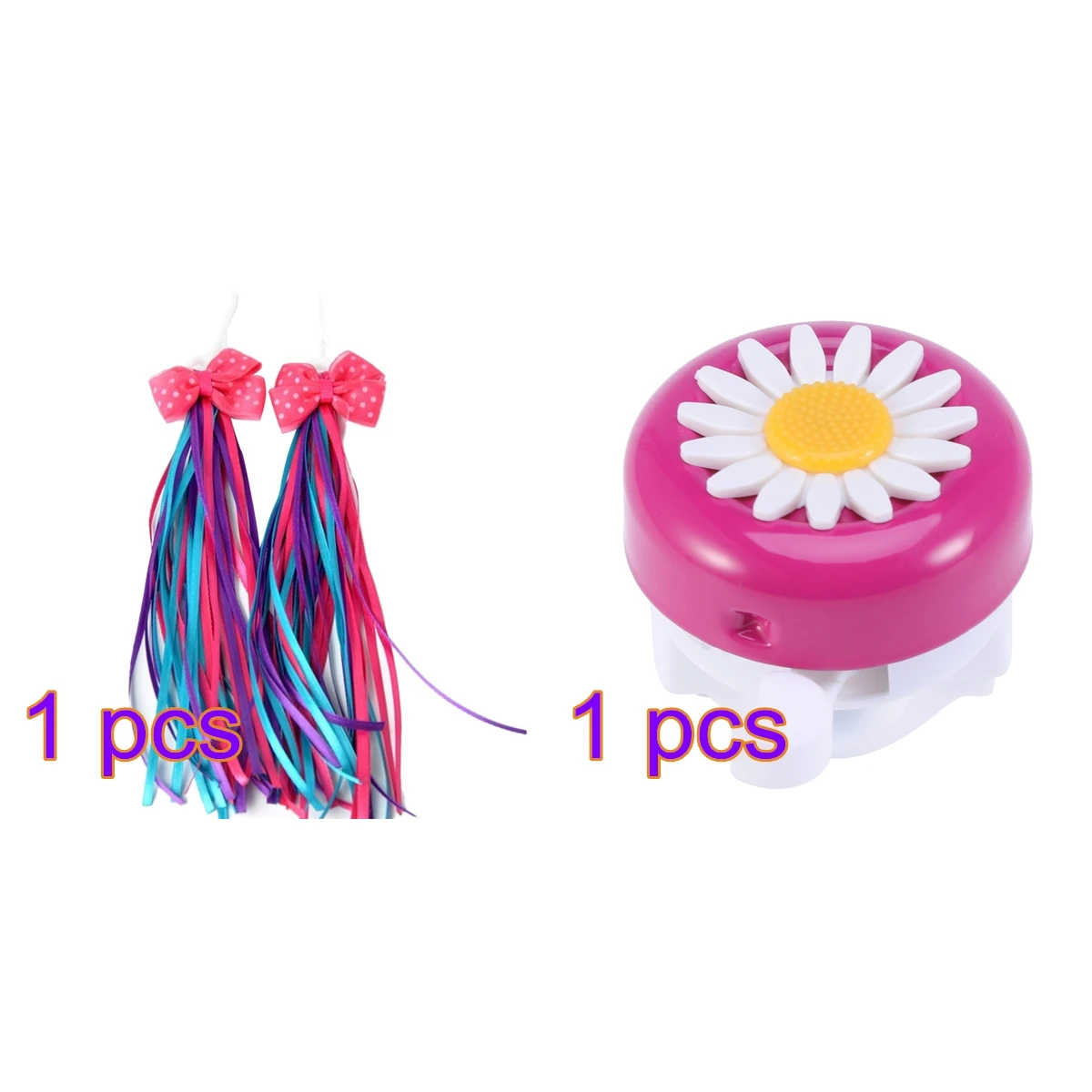 A Pair of Children Bike Streamers Bicycle Handlebar Ribbon Kids Scooter Tassels (Type C)+1pc Bicycle Ring Bell
A Pair of Children Bike Streamers Bicycle Handlebar Ribbon Kids Scooter Tassels (Type C)+1pc Bicycle Ring Bell