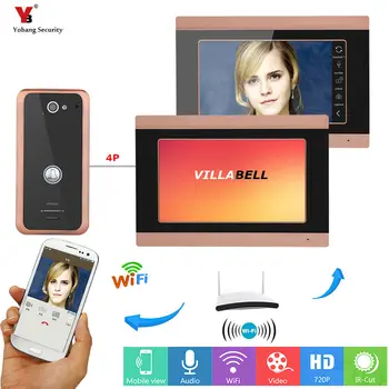 Yobang Security 7inch 2 Monitors Wired Wifi Video Door Phone Doorbell Intercom Support Remote APP intercom,unlocking,Recording
Yobang Security 7inch 2 Monitors Wired Wifi Video Door Phone Doorbell Intercom Support Remote APP intercom,unlocking,Recording