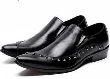 Rivets Pointed on Slip-on Free Shipping Handmade new Leather Men Dress Shoes Evening Party Wedding Shoes Daily Office Suit Shoes
Rivets Pointed on Slip-on Free Shipping Handmade new Leather Men Dress Shoes Evening Party Wedding Shoes Daily Office Suit Shoes