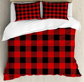 Plaid Duvet Cover Set by Lumberjack Fashion Buffalo Style Checks Pattern Retro Style with Grid Composition Decor Bedding Set
Plaid Duvet Cover Set by Lumberjack Fashion Buffalo Style Checks Pattern Retro Style with Grid Composition Decor Bedding Set