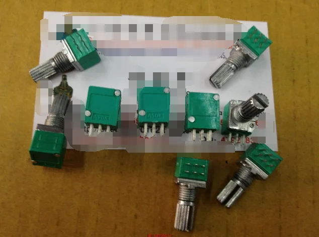 5pcs/lot Special audio amplifier high precision 10% double potentiometer RK097G A20K A50K handle length 15MM flower axis
5pcs/lot Special audio amplifier high precision 10% double potentiometer RK097G A20K A50K handle length 15MM flower axis