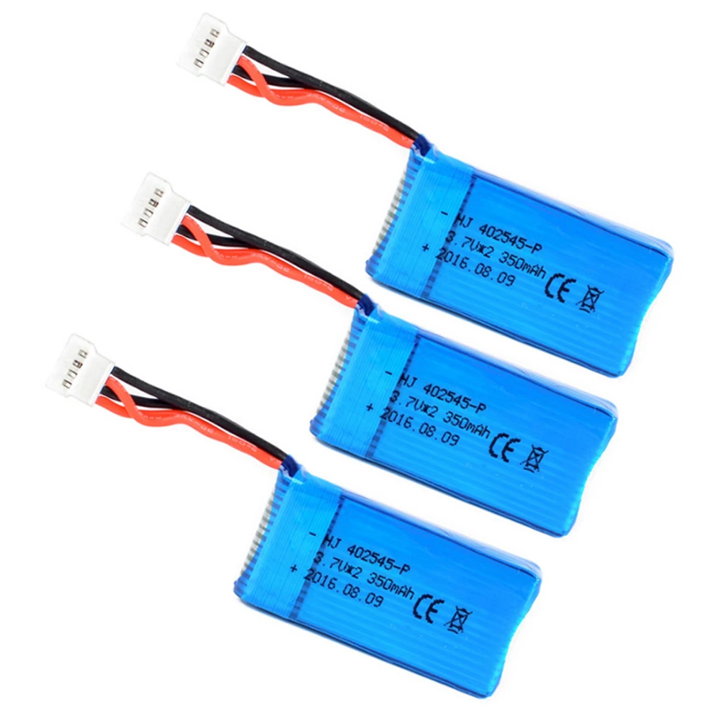 3pcs/lot 2S 7.4V 350mAh 350mAh Lipo Battery (3.7V*2) For UDI U919 U945A Mini RC Helicopter Quadcopter Airplane
3pcs/lot 2S 7.4V 350mAh 350mAh Lipo Battery (3.7V*2) For UDI U919 U945A Mini RC Helicopter Quadcopter Airplane