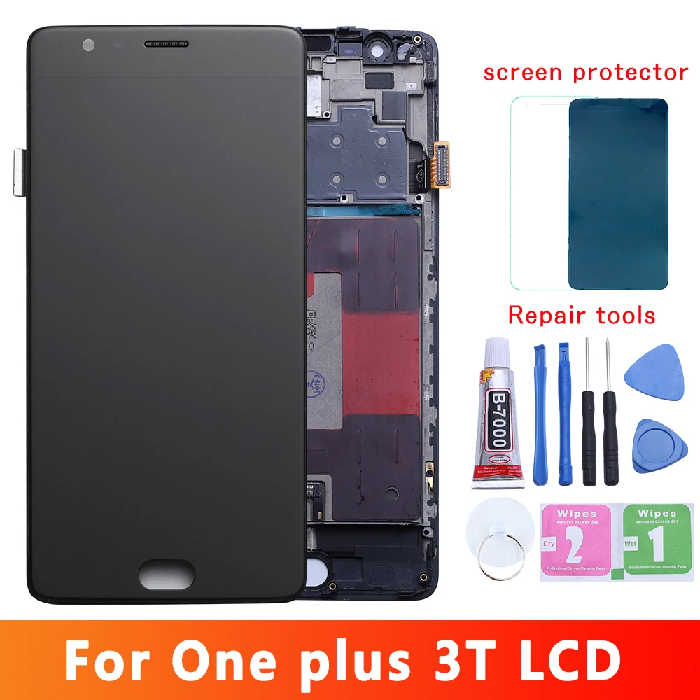 Oneplus 3T LCD Display Touch Screen 100% New FHD 5.5" Digitizer Assembly Replacement Accessory For One plus A3010 A3000 3 three
Oneplus 3T LCD Display Touch Screen 100% New FHD 5.5" Digitizer Assembly Replacement Accessory For One plus A3010 A3000 3 three
