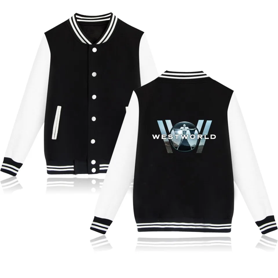 WESTWORLD Baseball Capless Jacket Sweatshirt Women Cotton Winter Womens Hoodies Pullover Fashion American Drama Jacket Clothes
WESTWORLD Baseball Capless Jacket Sweatshirt Women Cotton Winter Womens Hoodies Pullover Fashion American Drama Jacket Clothes