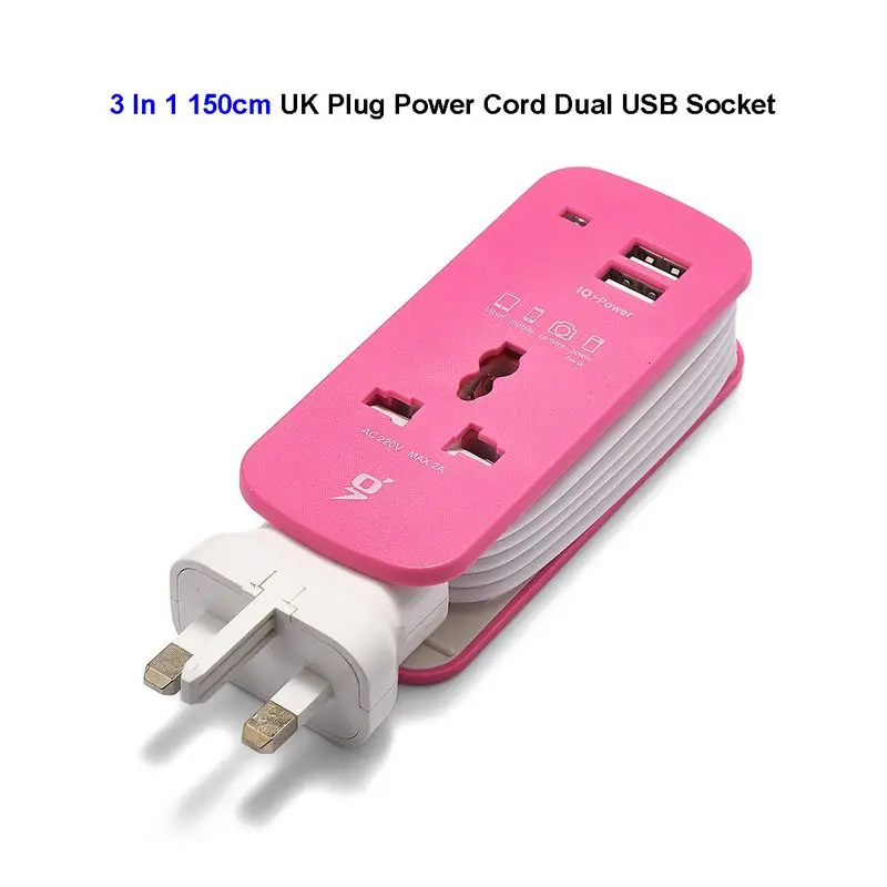 UK British Plug Power Extension Socket Outlet Portable Travel Adapter Power Strip Smart Phone USB Charger 1.5m 5ft Extend Cord
UK British Plug Power Extension Socket Outlet Portable Travel Adapter Power Strip Smart Phone USB Charger 1.5m 5ft Extend Cord
