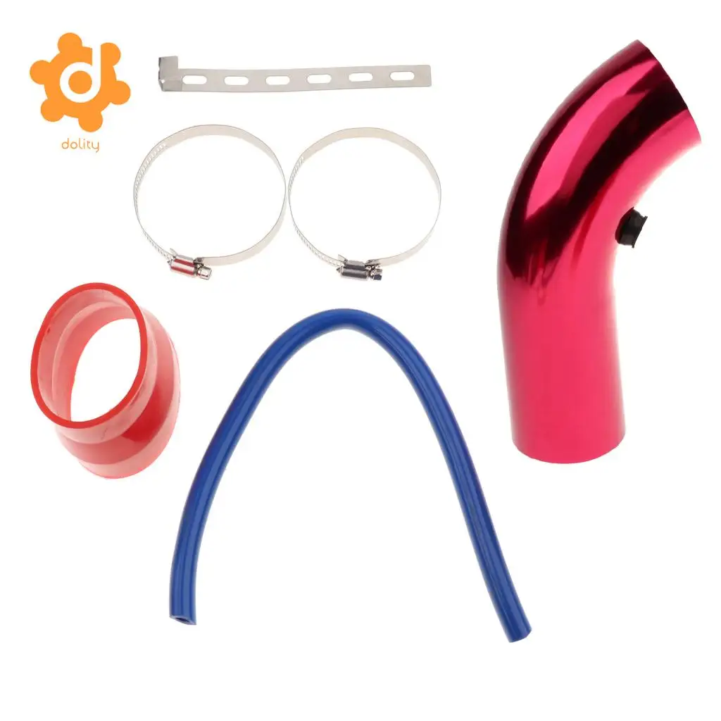 7.5cm/2.95'' Car Cold Air Intake Pipe Induction Kit Hose Tube System Red/Blue/Sliver