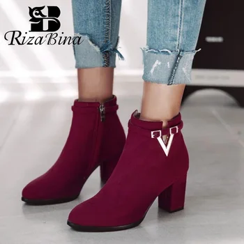 RizaBina Size 33-43 Women High Heel Boots Women Zipper Buckle Thick Heels Boots Warm Shoes Women Ankle Botas Women Footwears
RizaBina Size 33-43 Women High Heel Boots Women Zipper Buckle Thick Heels Boots Warm Shoes Women Ankle Botas Women Footwears