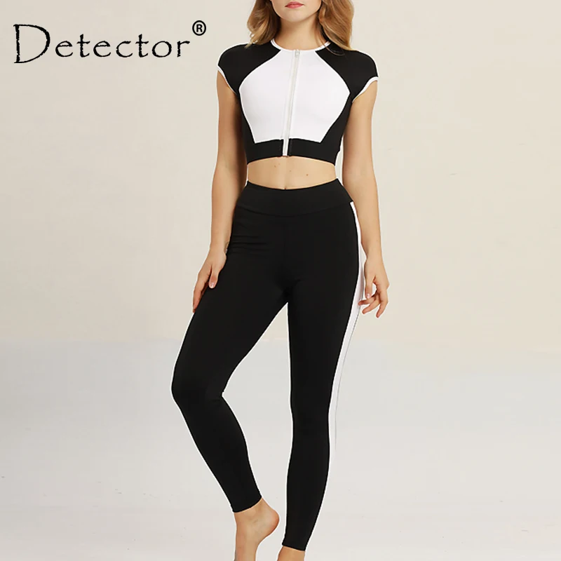 Detector Women Zipper Yoga Sets Seamless Fitness Short Sleeve Shirt + Leggings 2 Pcs Tracksuits Sportswear Push up Running Suit
Detector Women Zipper Yoga Sets Seamless Fitness Short Sleeve Shirt + Leggings 2 Pcs Tracksuits Sportswear Push up Running Suit