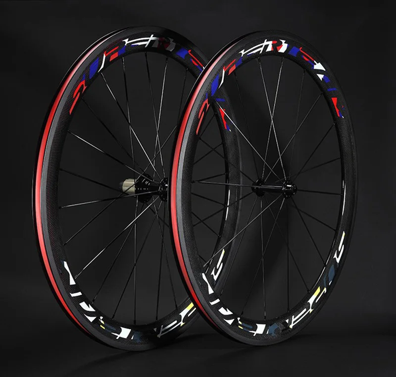 

700C 50mm Carbon Wheels Road Bike Carbon Fiber Bicycle Wheelset 3K Twill Clincher Tubular 23mm 25mm with Novatec 271 hub Basalt
