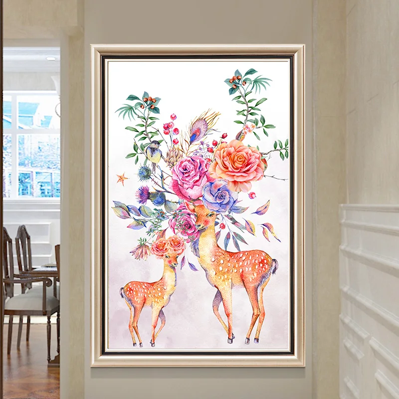 Diamond Painting by Numbers Diamond 5D DIY Diamond Painting Cross Stitch Kit Two Elks Flowers Green Leaves Red Fruits
Diamond Painting by Numbers Diamond 5D DIY Diamond Painting Cross Stitch Kit Two Elks Flowers Green Leaves Red Fruits