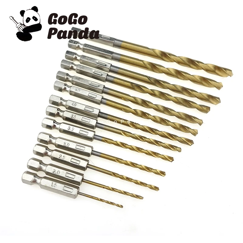 Free Shipping 13Pcs Tungsten Carbide Twist Drill Bit High Speed Steel HSS Titanium Coated Drill Bit Set 1/4" Hexagonal Handle
Free Shipping 13Pcs Tungsten Carbide Twist Drill Bit High Speed Steel HSS Titanium Coated Drill Bit Set 1/4" Hexagonal Handle