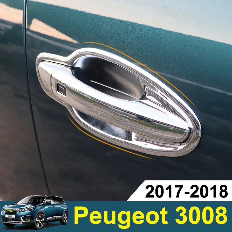 Chrome Front + Rear Car Outer Door Handle Catch Cover trim Cap Door Bowl Protection Sticker for Peugeot 3008 GT 3008GT 2017 2018
Chrome Front + Rear Car Outer Door Handle Catch Cover trim Cap Door Bowl Protection Sticker for Peugeot 3008 GT 3008GT 2017 2018