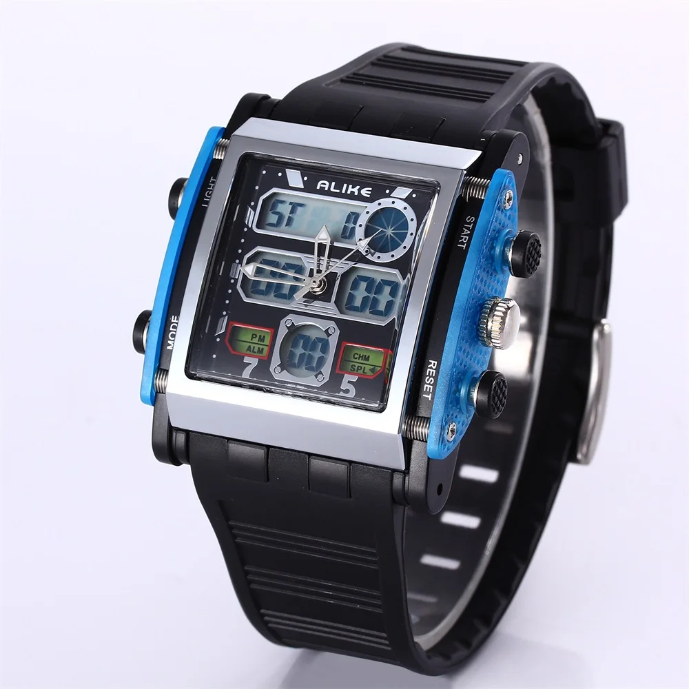 2016 Men Watches Clock Dual Display Shock Digital LED Waterproof Quartz Watch Army Military Sport Watch Relogio Masculino AK1057
2016 Men Watches Clock Dual Display Shock Digital LED Waterproof Quartz Watch Army Military Sport Watch Relogio Masculino AK1057