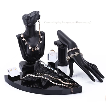 Black Acrylic Jewellery Set Display Rack Necklace Mannequin Pendant Stand Ring Organizer Earring Case Necklace Bracelet Shelf
Black Acrylic Jewellery Set Display Rack Necklace Mannequin Pendant Stand Ring Organizer Earring Case Necklace Bracelet Shelf