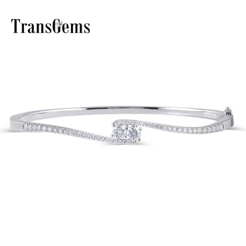 Transgems Solid 10K White Gold Moissanite Bangle Bracelets for Women Center 4MM F Color VVS Moissanite Bangle with Accents
Transgems Solid 10K White Gold Moissanite Bangle Bracelets for Women Center 4MM F Color VVS Moissanite Bangle with Accents