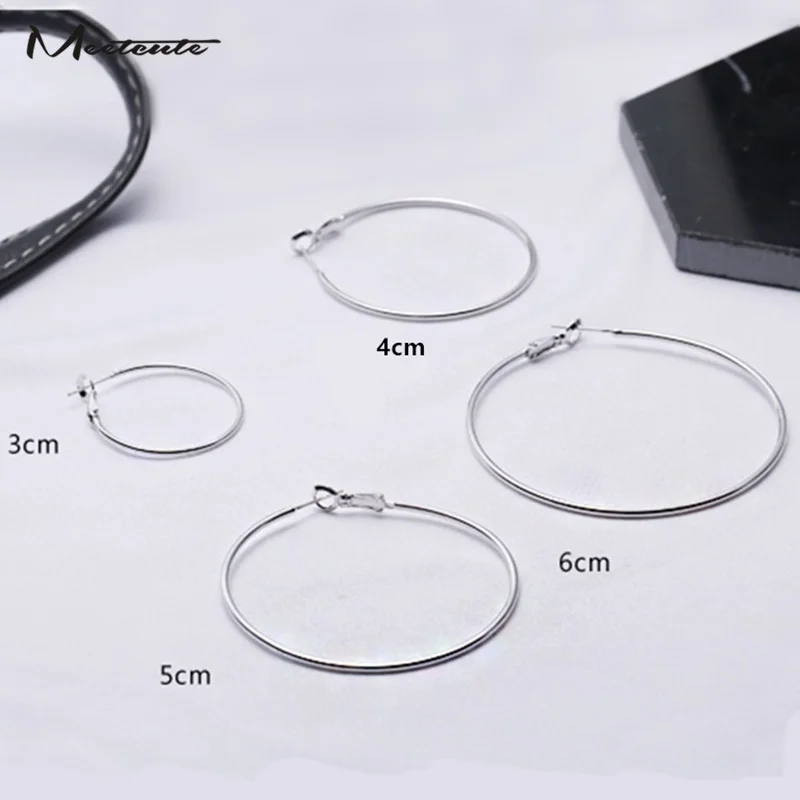 Meetcute 2mm Steampunk Silver Color Big Hoop Earrings Simple Style Earring High Quality Engagement Gift Jewelry Brinco Argola
Meetcute 2mm Steampunk Silver Color Big Hoop Earrings Simple Style Earring High Quality Engagement Gift Jewelry Brinco Argola