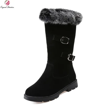 Original Intention New Fashion Women Snow Boots Elegant Flock Round Toe Black Brown Yellow Green Comfortable Shoes Woman
Original Intention New Fashion Women Snow Boots Elegant Flock Round Toe Black Brown Yellow Green Comfortable Shoes Woman