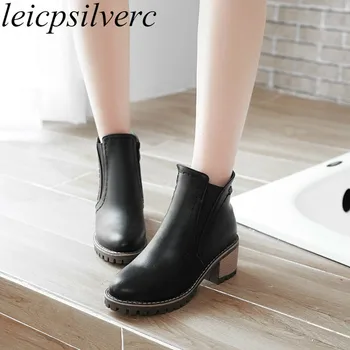 Women Boots Autumn Winter Warm Pu Square High-heeled Round Toe 2018 New Sexy Fashion Zip Ankle Chelsea Beige Gray Black Yellow
Women Boots Autumn Winter Warm Pu Square High-heeled Round Toe 2018 New Sexy Fashion Zip Ankle Chelsea Beige Gray Black Yellow