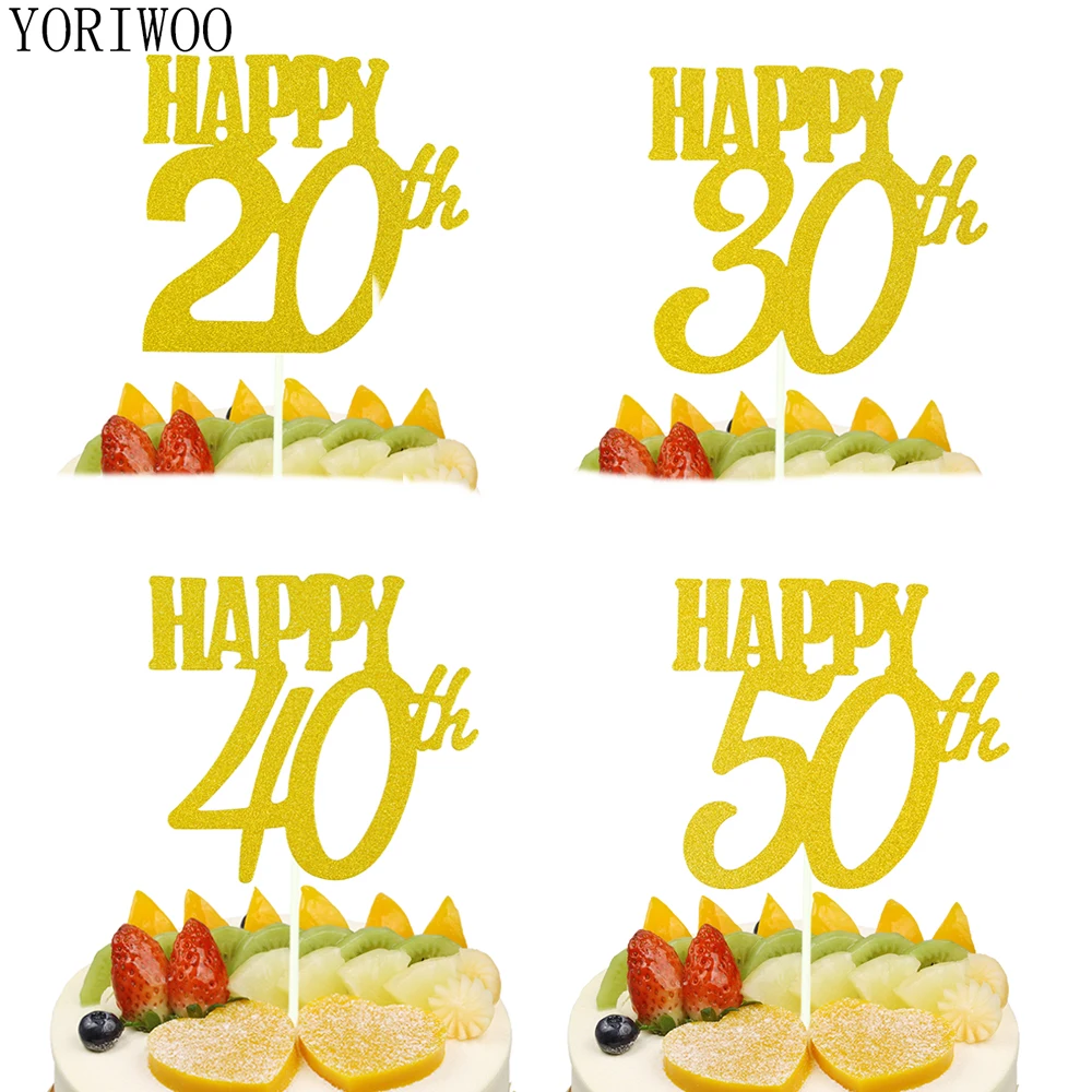 YORIWOO 10 20 30 40 50 60 Happy Birthday Cake Topper Gold Cupcake Toppers 30th Birthday Party Decorations Adult Wedding Supplies
YORIWOO 10 20 30 40 50 60 Happy Birthday Cake Topper Gold Cupcake Toppers 30th Birthday Party Decorations Adult Wedding Supplies