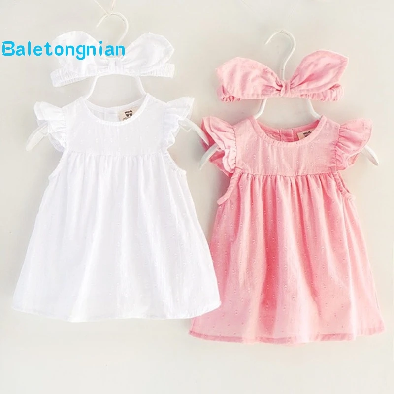 Baby Girl Sleeveless Bodysuit Dress Girl Summer Clothing Cotton Dress With Headbrand Infant Girls Clothing Gift 3m 6m 9m 12m D37
Baby Girl Sleeveless Bodysuit Dress Girl Summer Clothing Cotton Dress With Headbrand Infant Girls Clothing Gift 3m 6m 9m 12m D37