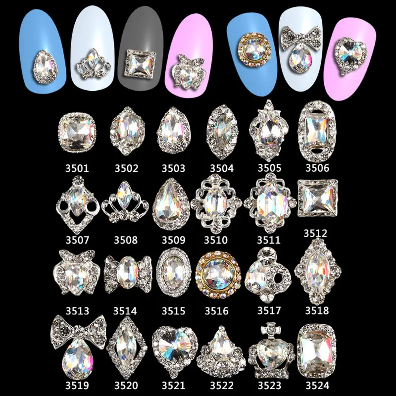 Glitter glass gems Alloy 100pcs 3d nail jewelry bows strass nail art decorations top quality nail charms supplies**3501-3524
Glitter glass gems Alloy 100pcs 3d nail jewelry bows strass nail art decorations top quality nail charms supplies**3501-3524