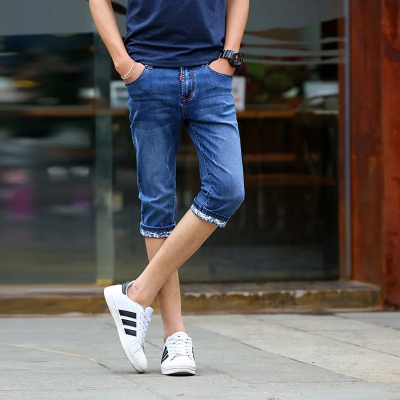 2018 New Summer Men's Denim Shorts Casual Wash Short Jeans Slim Mens Summer Stretch Blue Denim Jeans Short for Men 34 36
2018 New Summer Men's Denim Shorts Casual Wash Short Jeans Slim Mens Summer Stretch Blue Denim Jeans Short for Men 34 36