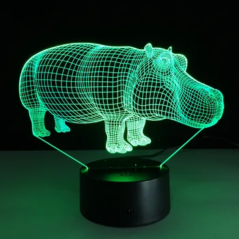 Novelty desk lamp Halloween Gift 3d Led Lamp Hippo colorful touch LED 3d Light atmosphere gift Led Night Light
Novelty desk lamp Halloween Gift 3d Led Lamp Hippo colorful touch LED 3d Light atmosphere gift Led Night Light
