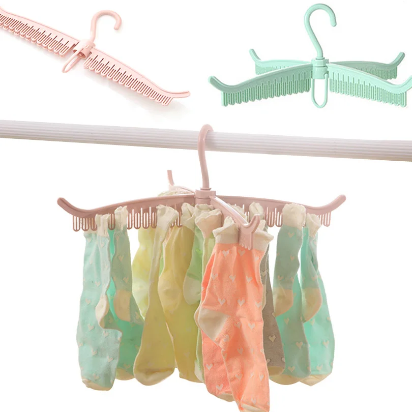 Socks Clips 360 Degree Rotation Underwear Racks High-capacity Plastic Socks Drying Hangers Home Clothes Storage Holder EGC016
Socks Clips 360 Degree Rotation Underwear Racks High-capacity Plastic Socks Drying Hangers Home Clothes Storage Holder EGC016