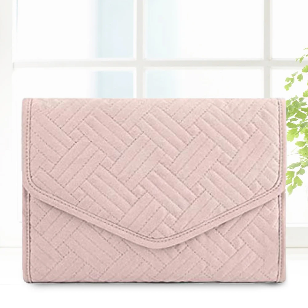 Velvet Roll Rings Holder Foldable Travel Elegant Portable Magnetic Closure Storage Bag Jewelry Organizer Bracelets Earrings Pink
Velvet Roll Rings Holder Foldable Travel Elegant Portable Magnetic Closure Storage Bag Jewelry Organizer Bracelets Earrings Pink